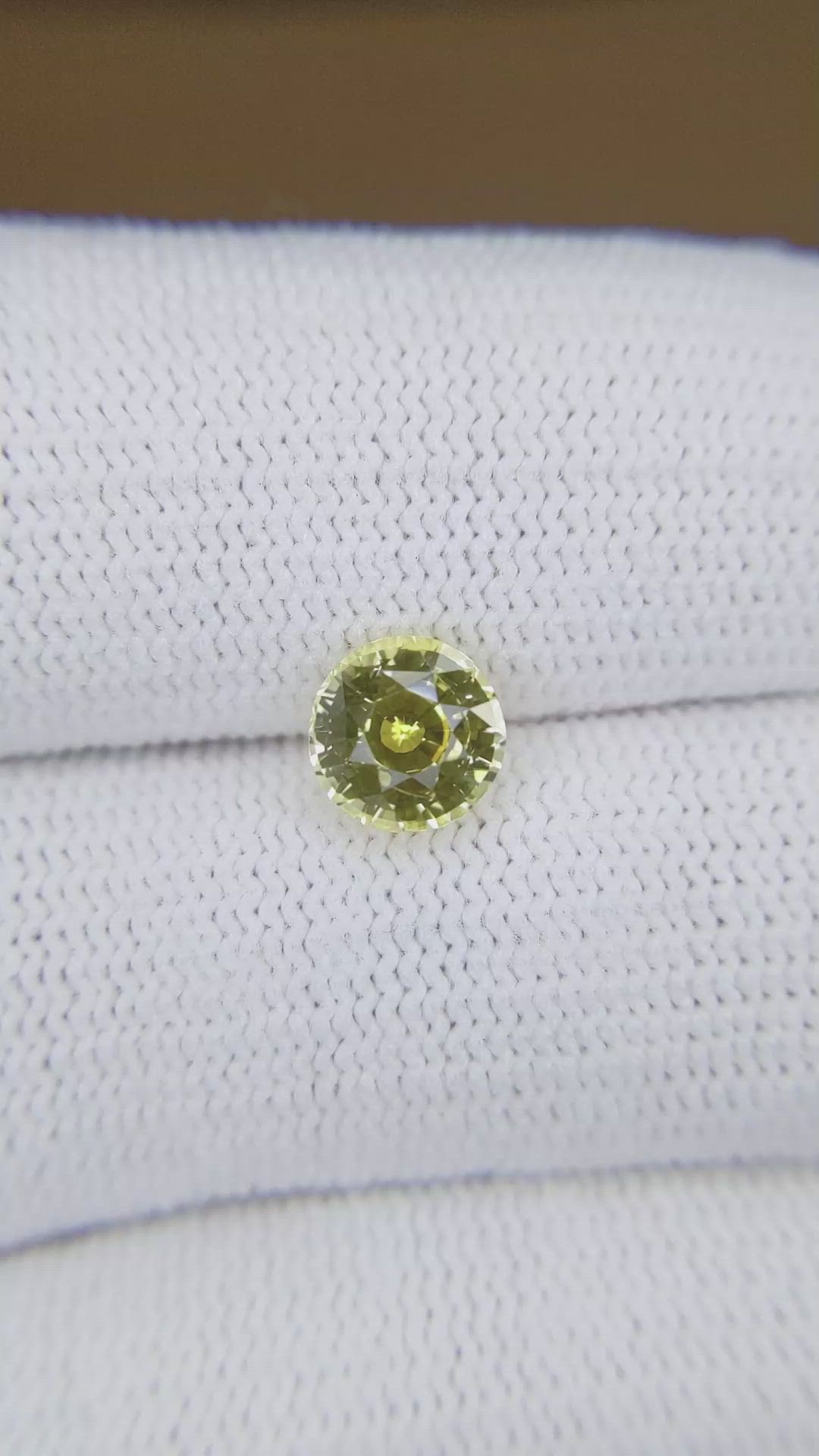 1.76 Ct. Yellow Sapphire from Ceylon (Sri Lanka) Size Video