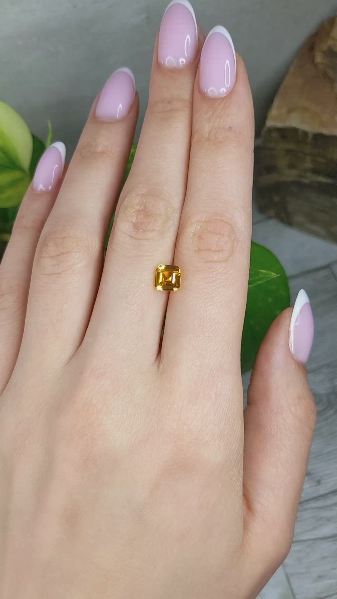 2.04 Ct. Yellow Sapphire from Ceylon (Sri Lanka) Size Video