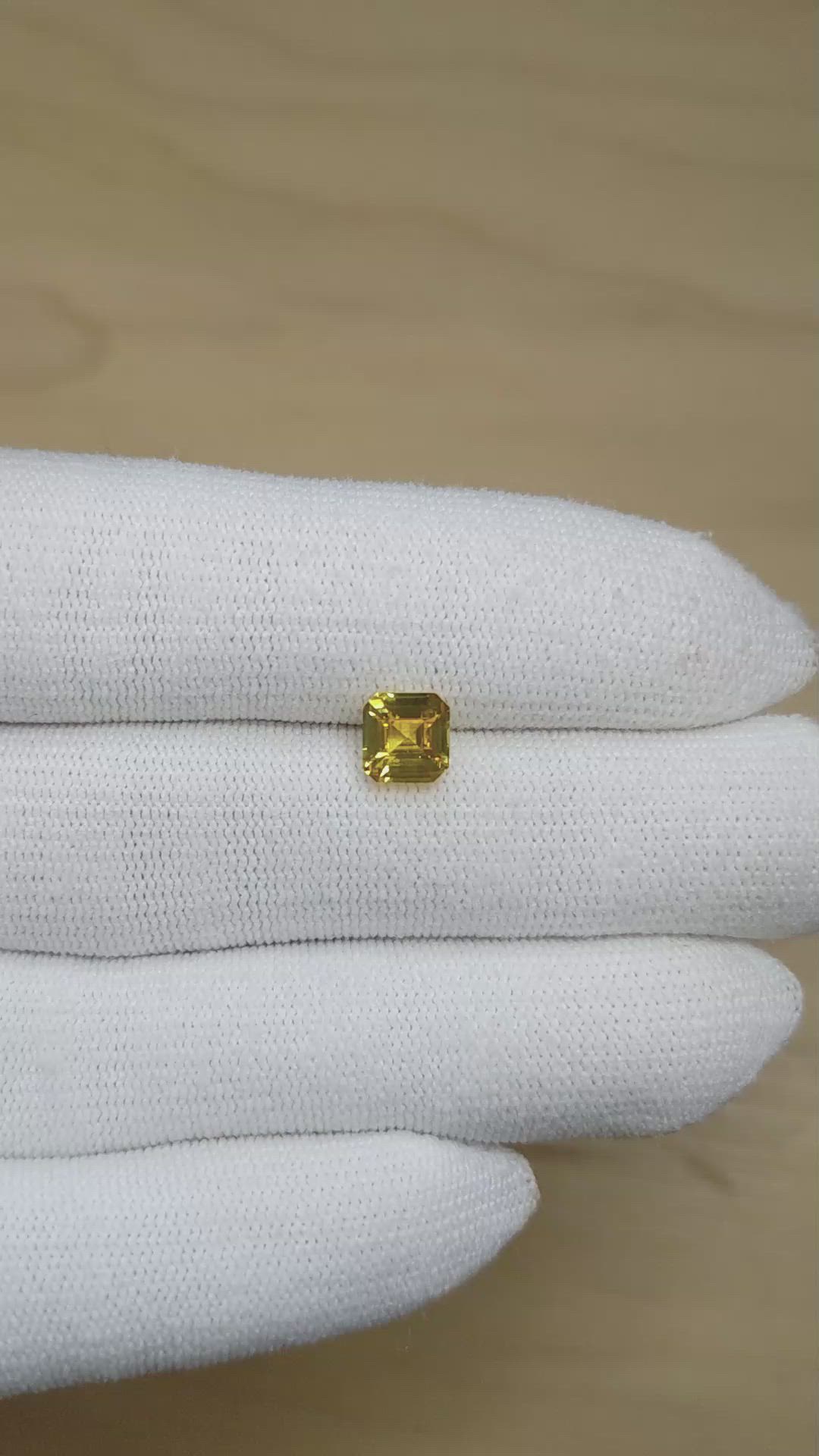 2.04 Ct. Yellow Sapphire from Ceylon (Sri Lanka) Size Video