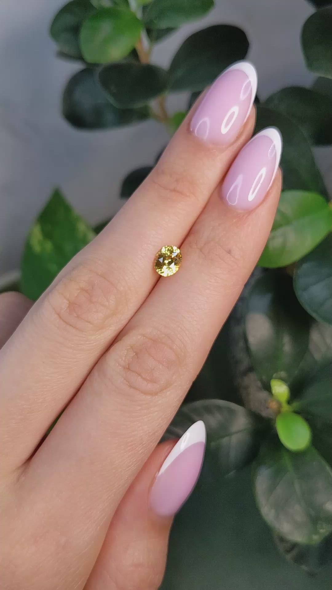 1.02 Ct. Yellow Sapphire from Ceylon (Sri Lanka) Size Video
