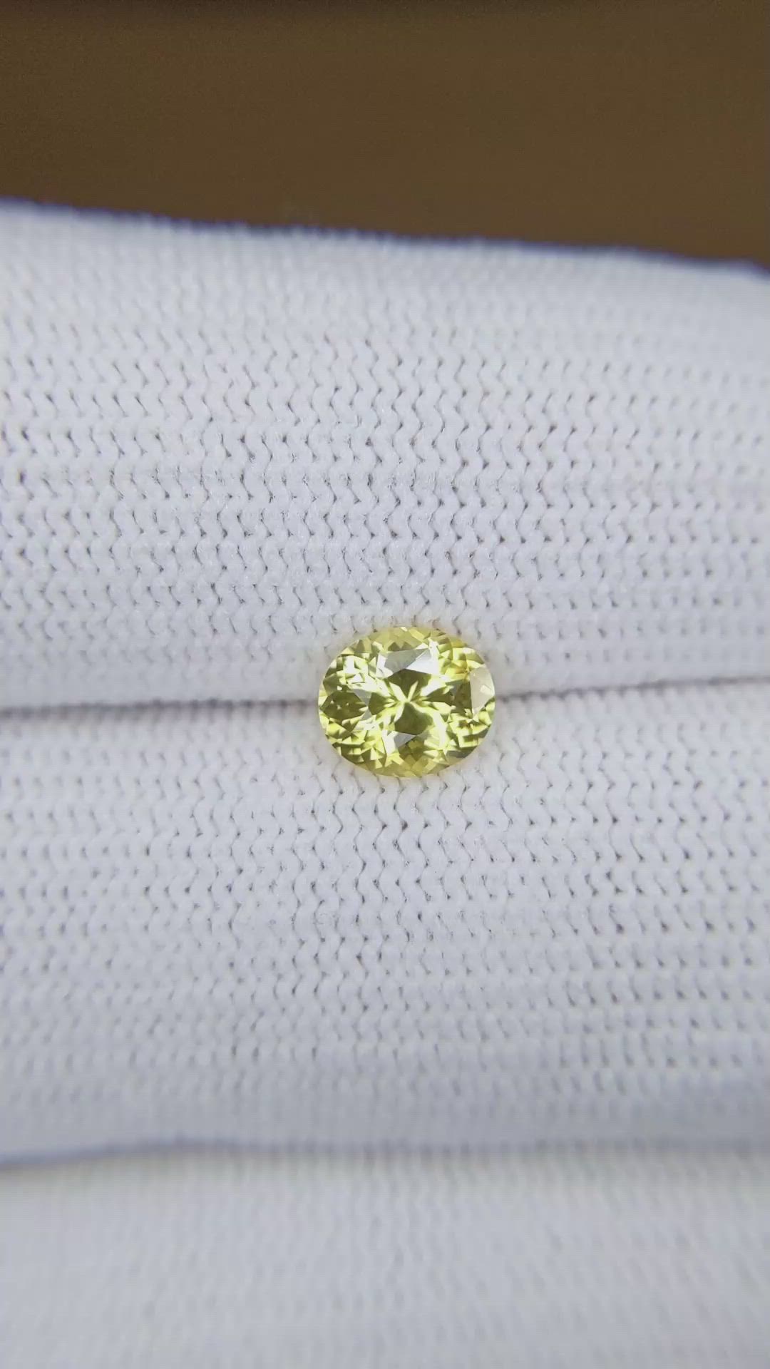1.02 Ct. Yellow Sapphire from Ceylon (Sri Lanka) Size Video