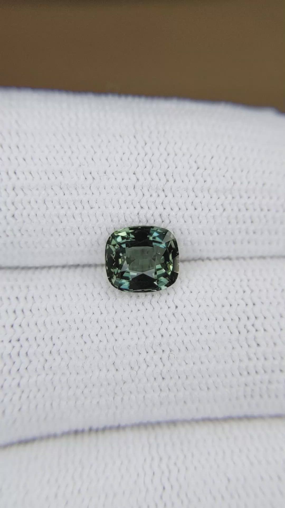 2.00 Ct. Greenish Blue Sapphire from Madagascar Size Video