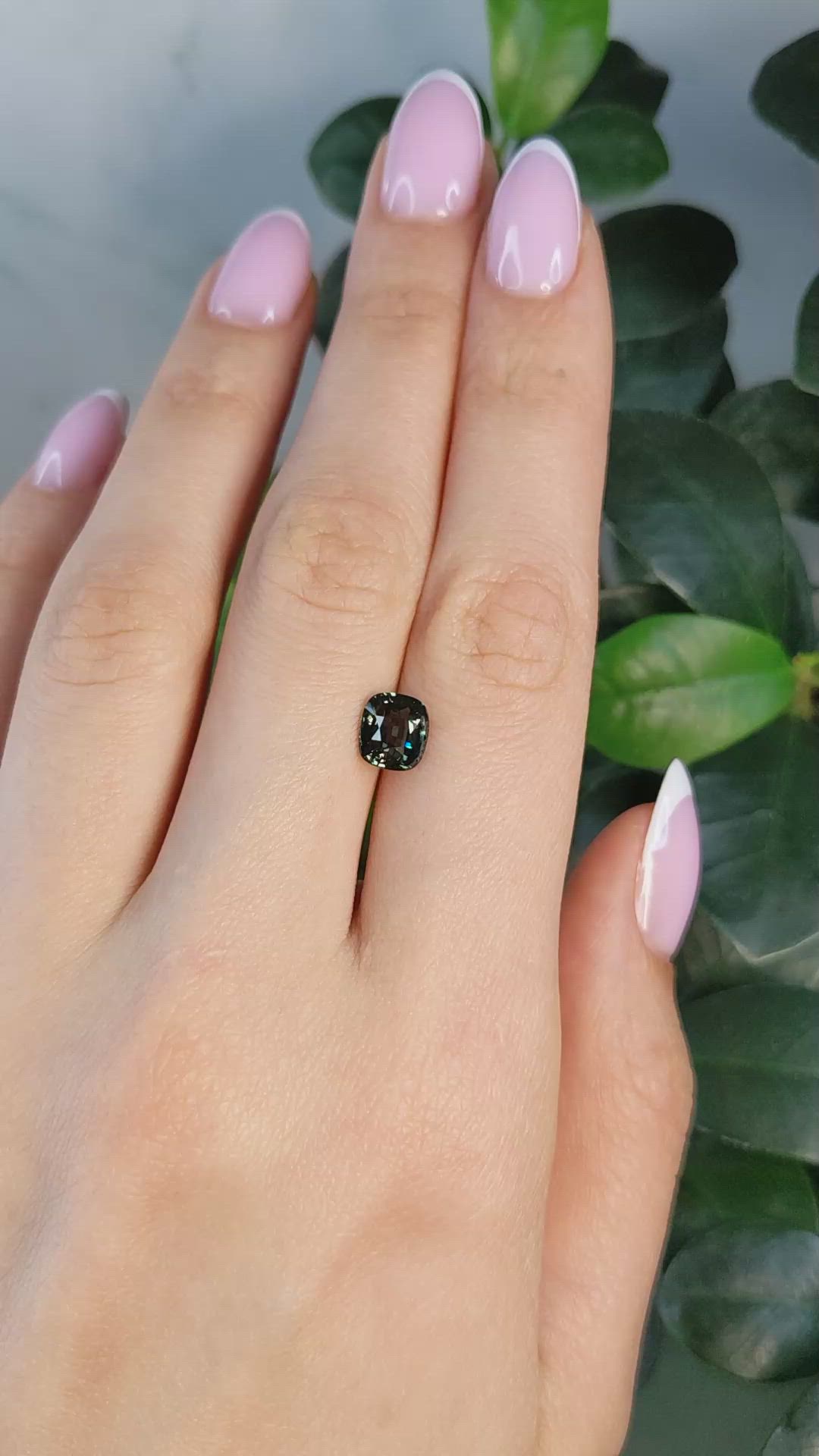 2.00 Ct. Greenish Blue Sapphire from Madagascar Size Video