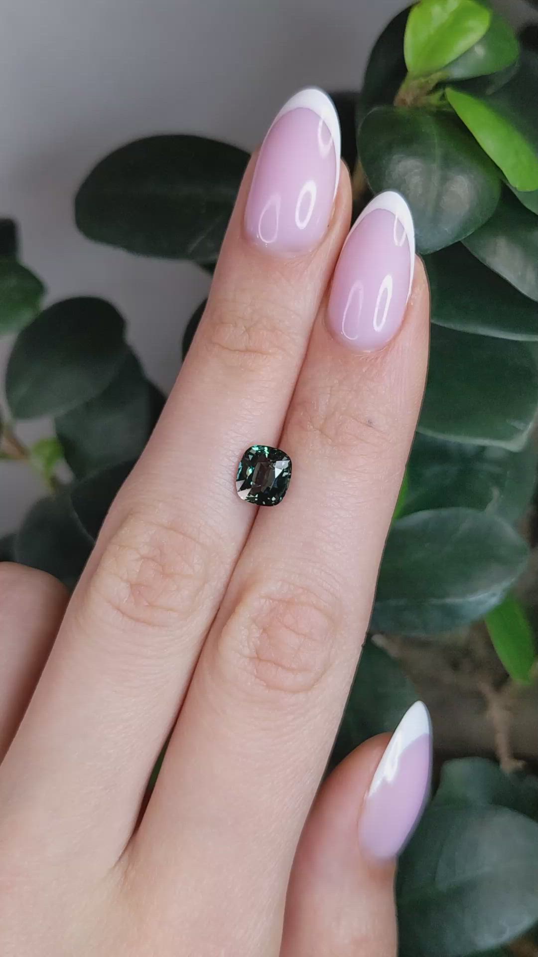 2.00 Ct. Greenish Blue Sapphire from Madagascar Size Video