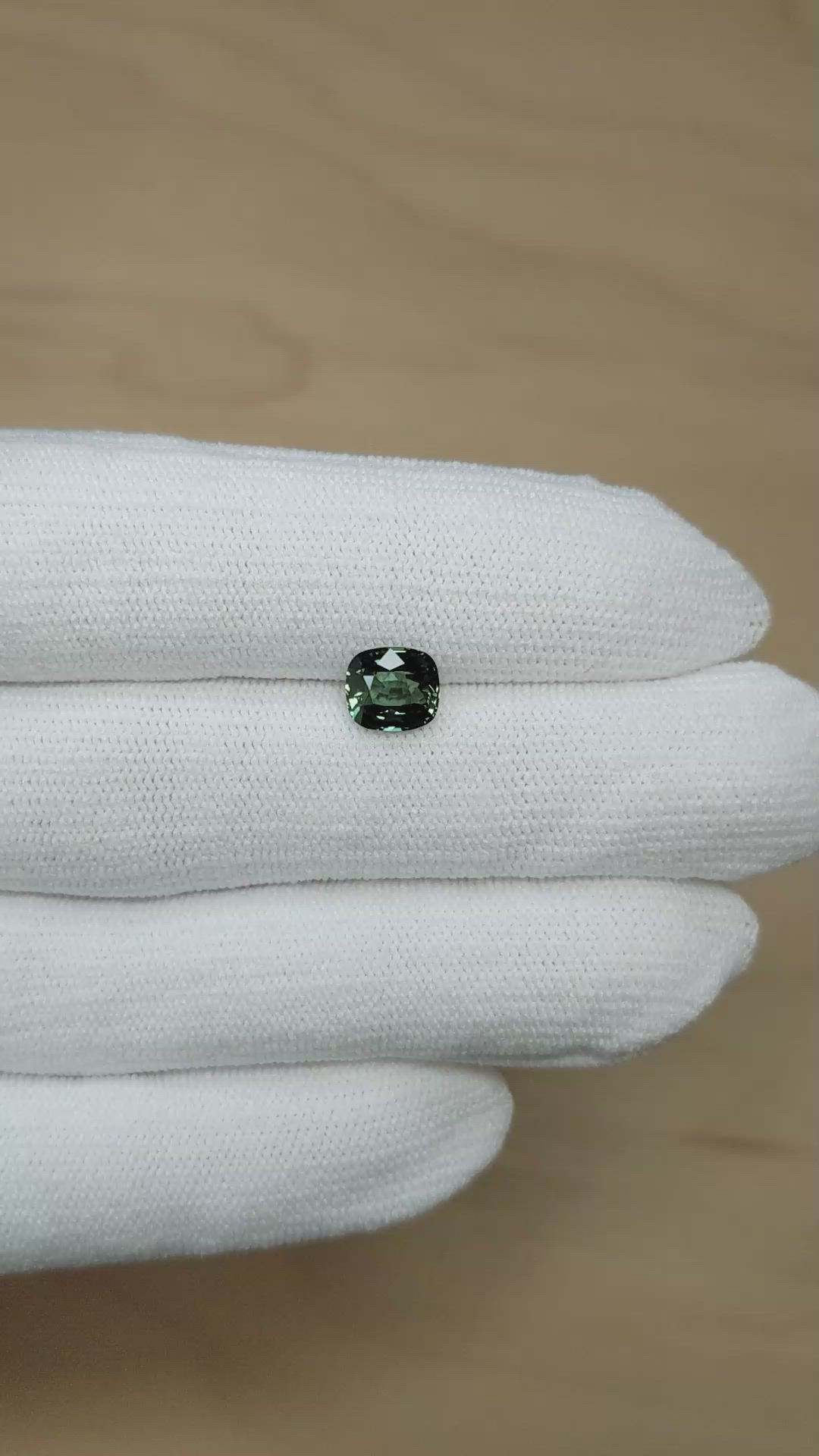 2.00 Ct. Greenish Blue Sapphire from Madagascar Size Video