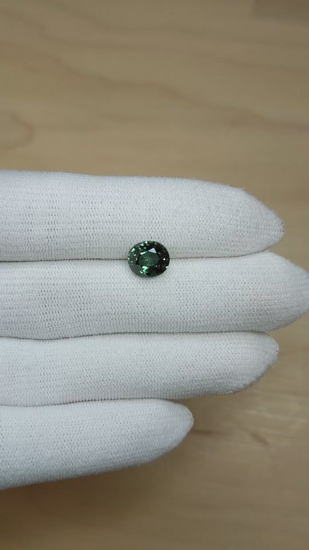 3.06 Ct. Bluish Green Sapphire from Ceylon (Sri Lanka) Size Video