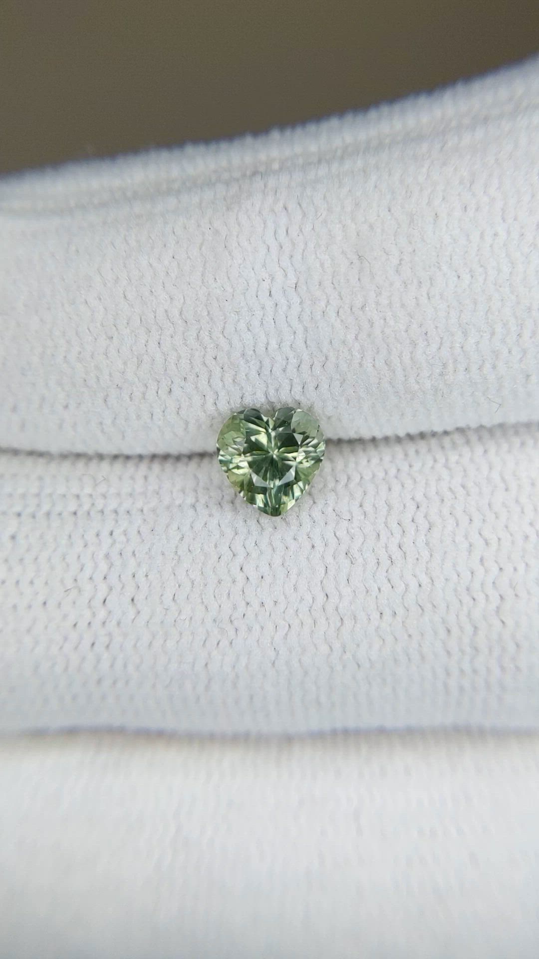 0.99 Ct. Green Sapphire from Montana Size Video