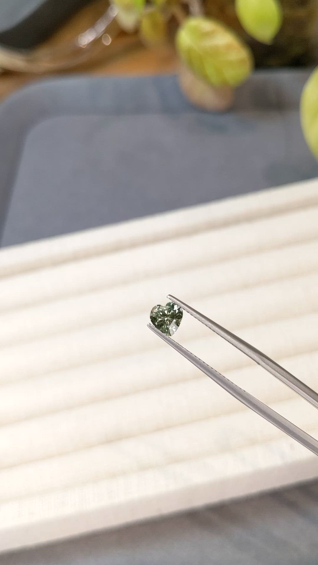 0.99 Ct. Green Sapphire from Montana Size Video