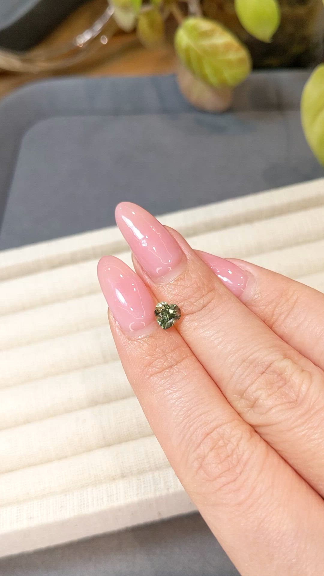 0.99 Ct. Green Sapphire from Montana Size Video