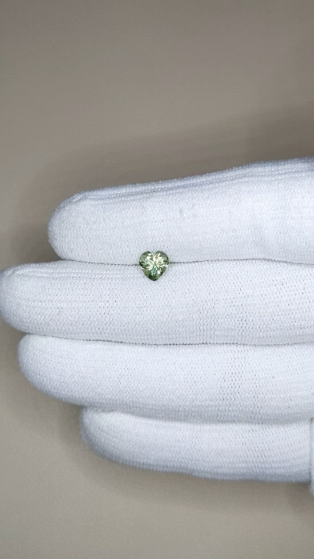0.99 Ct. Green Sapphire from Montana Size Video