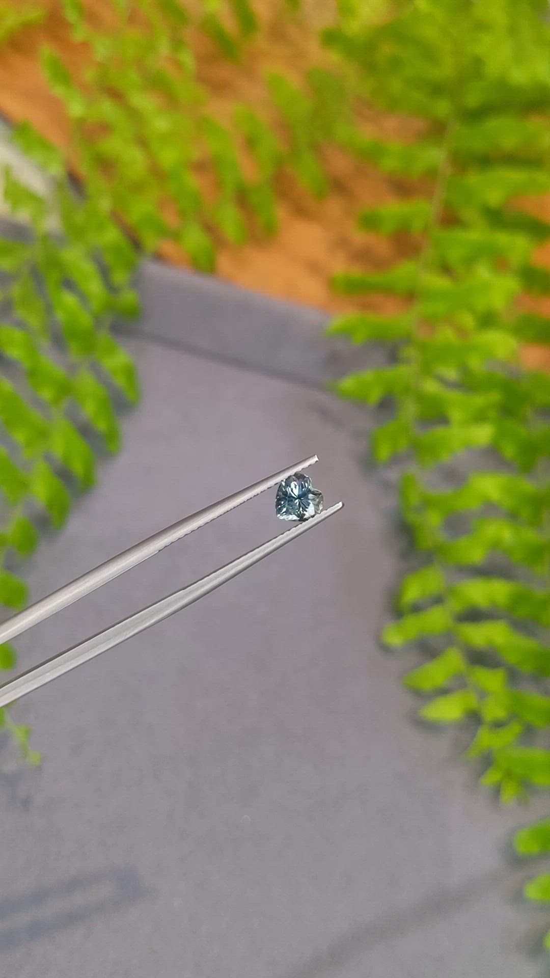 0.91 Ct. Bluish Green Sapphire from Montana Size Video