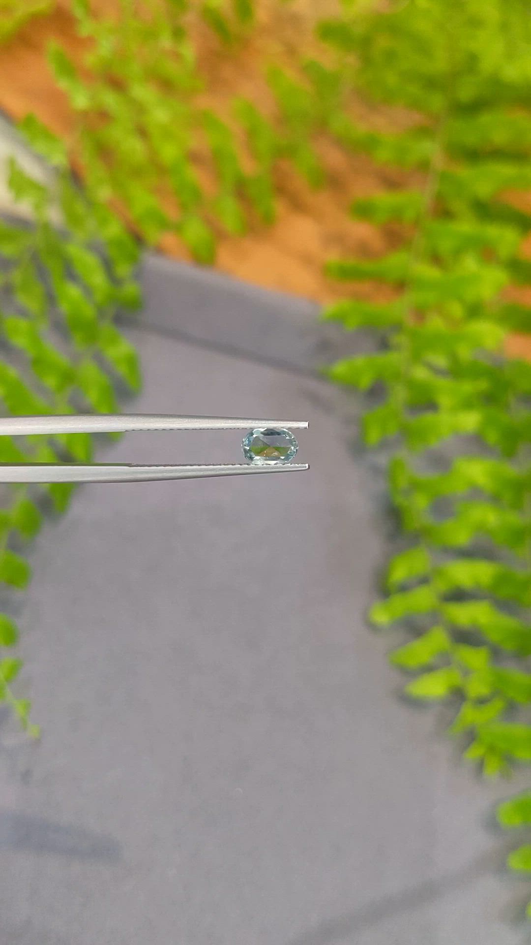 0.57 Ct. Bluish Green Sapphire from Montana Size Video