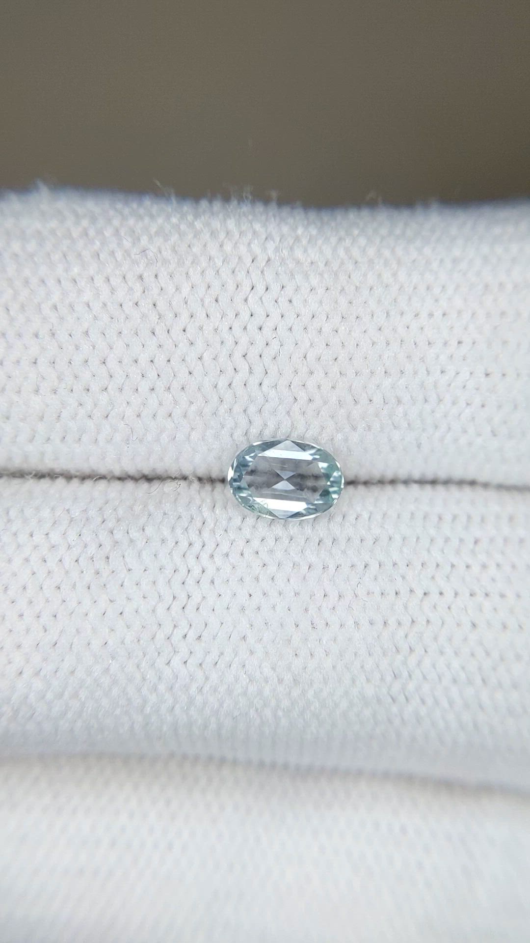0.57 Ct. Bluish Green Sapphire from Montana Size Video