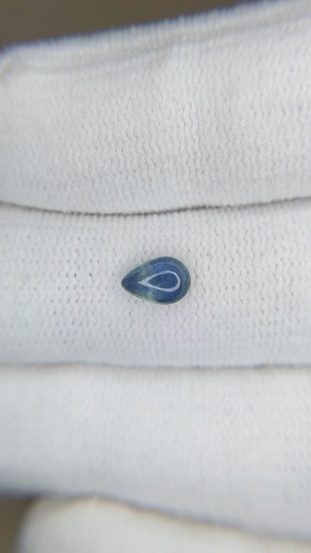 0.75 Ct. Greenish Blue Cabochon Sapphire from Montana Size Video