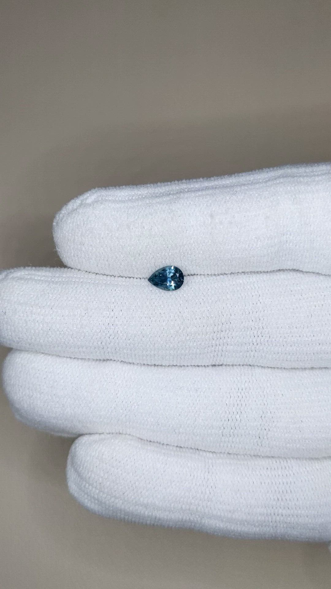 0.56 Ct. Greenish Blue Sapphire from Montana Size Video