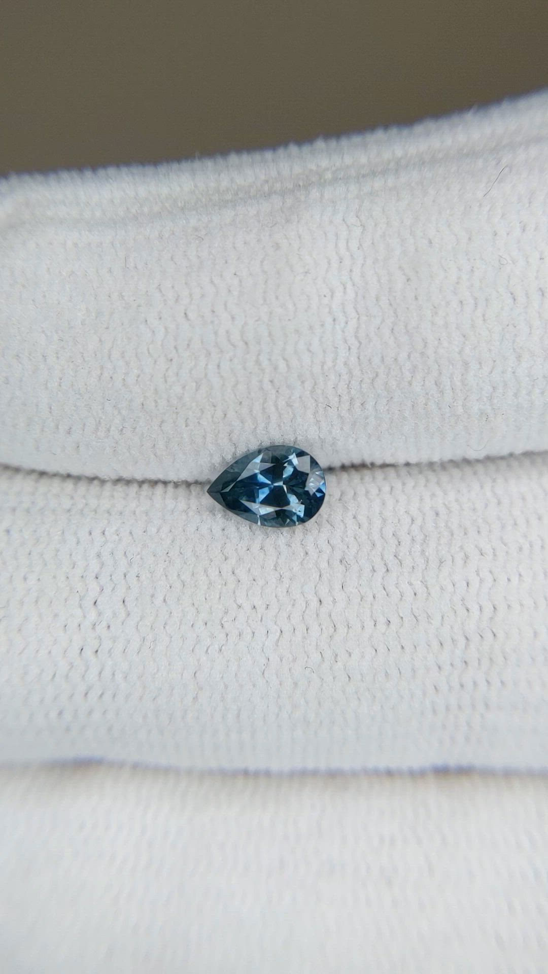 0.56 Ct. Greenish Blue Sapphire from Montana Size Video