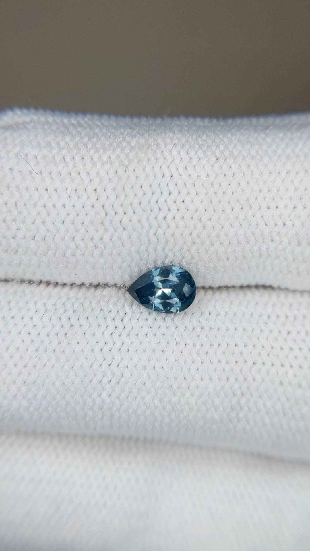 0.56 Ct. Greenish Blue Sapphire from Montana Size Video