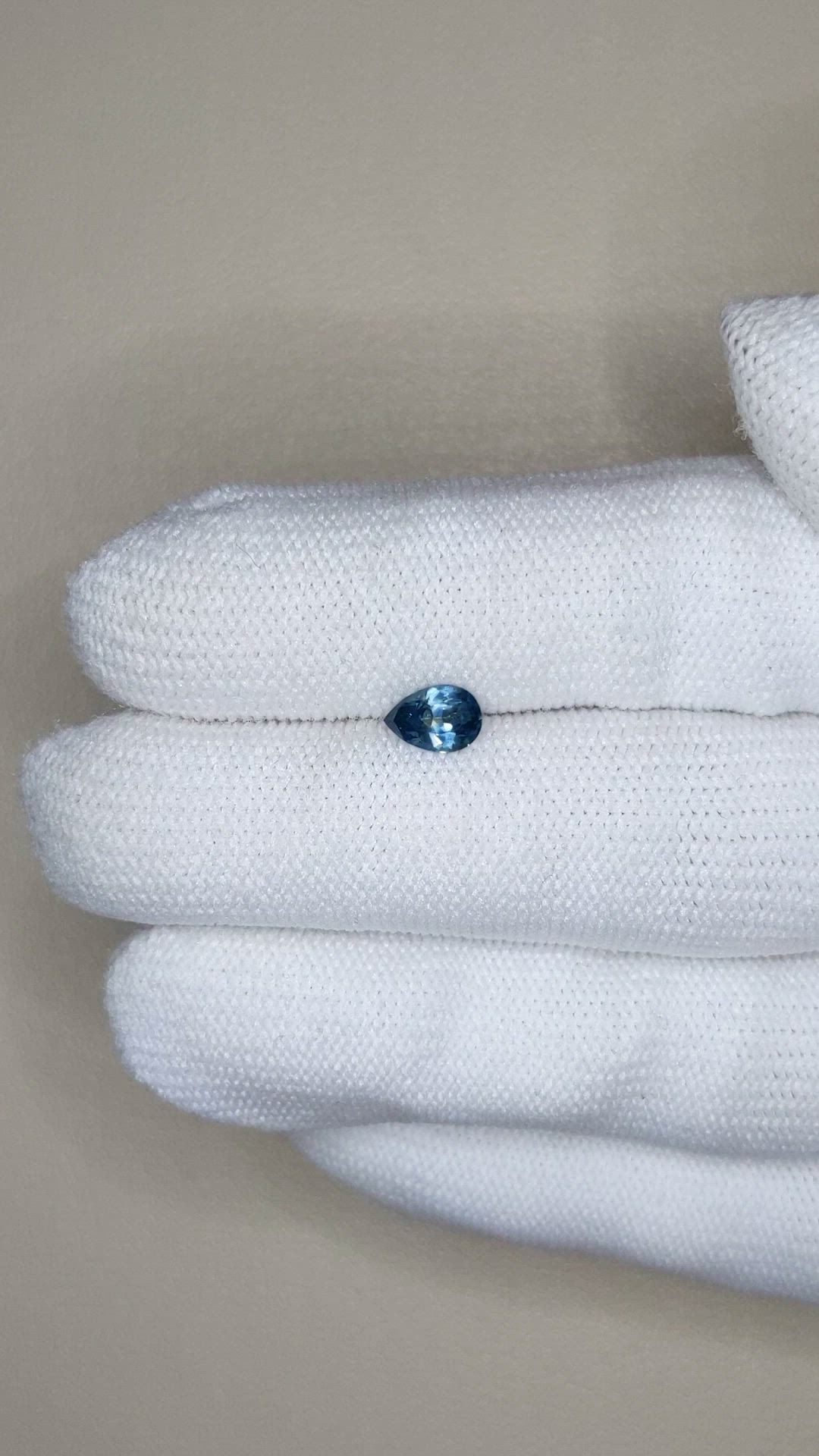 0.56 Ct. Greenish Blue Sapphire from Montana Size Video