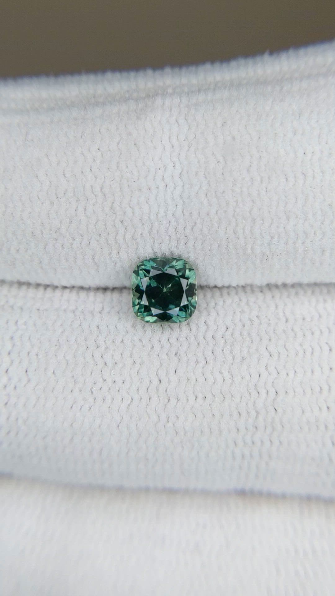 0.90 Ct. Green Sapphire from Montana Size Video