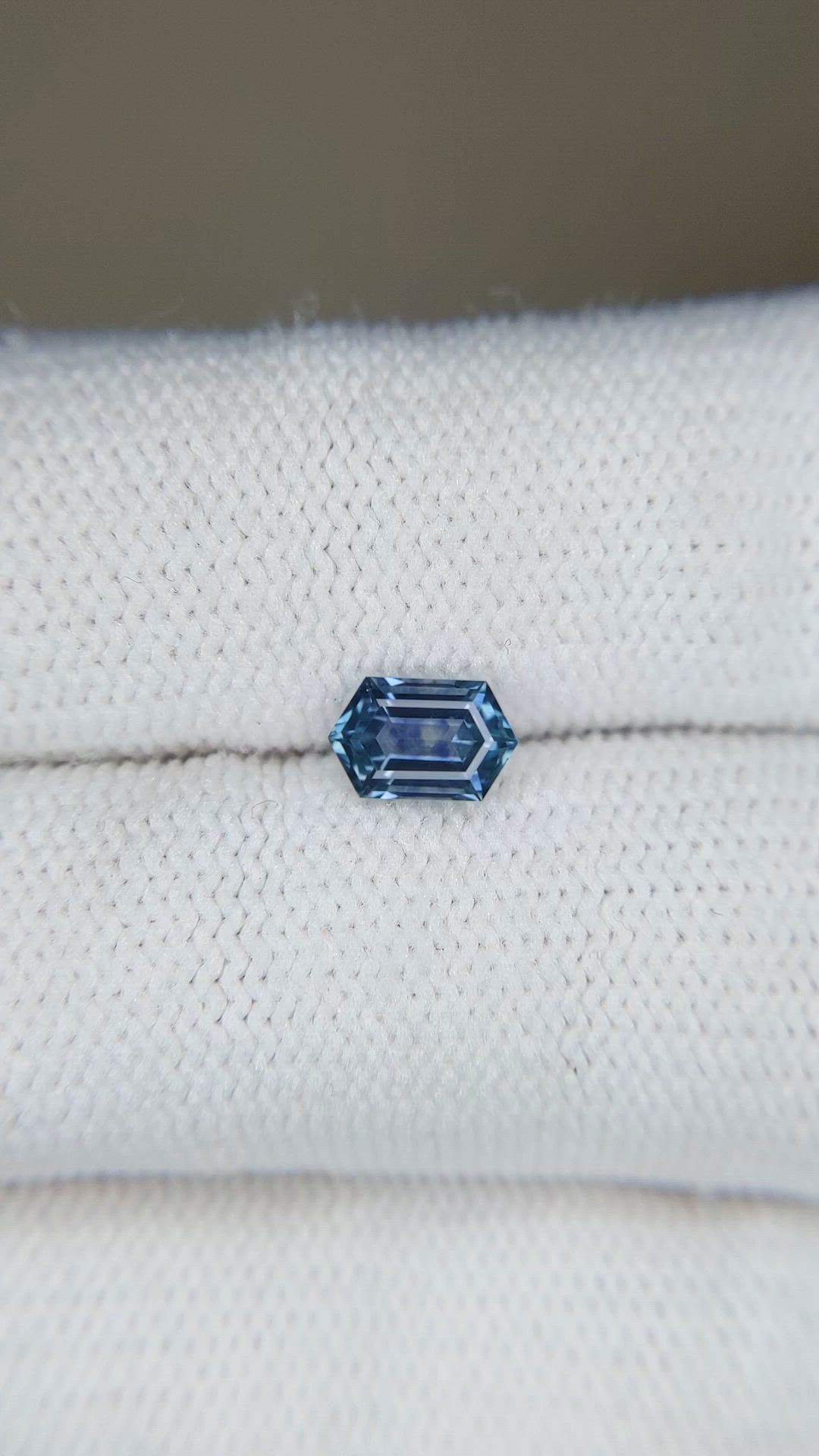 0.82 Ct. Greenish Blue Sapphire from Montana Size Video