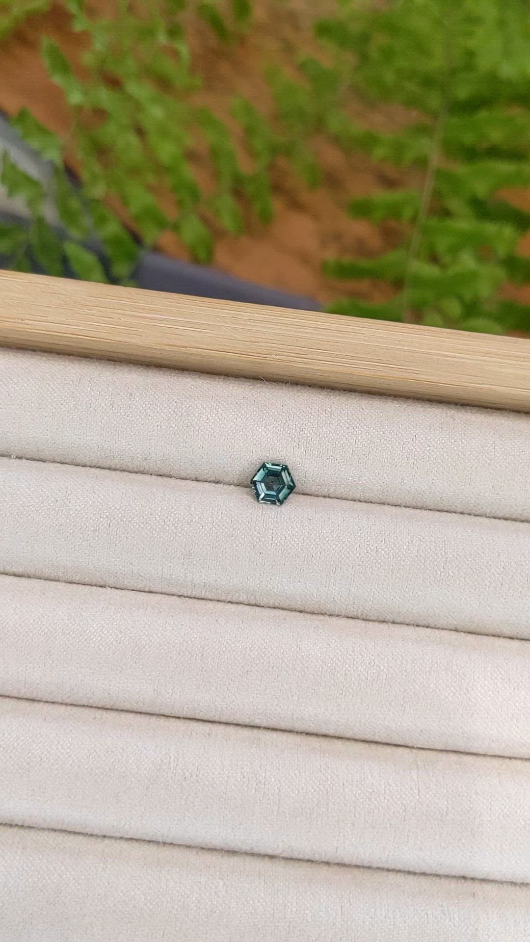 0.86 Ct. Bluish Green Sapphire from Montana Size Video