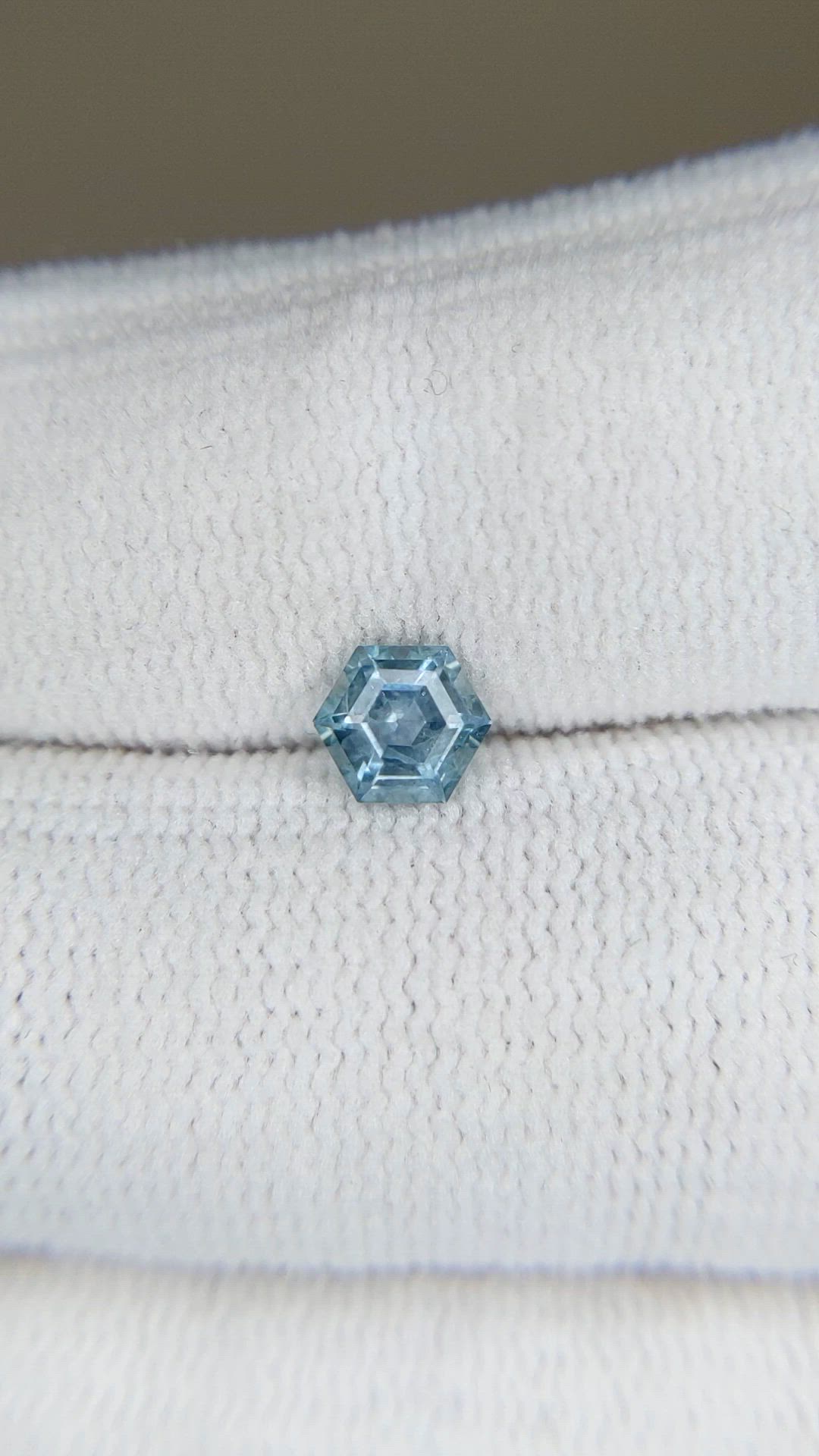 0.70 Ct. Greyish Blue Sapphire from Montana Size Video