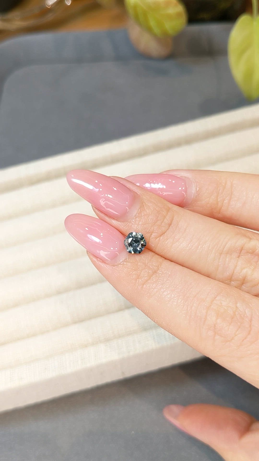 0.85 Ct. Bluish Green Sapphire from Montana Size Video