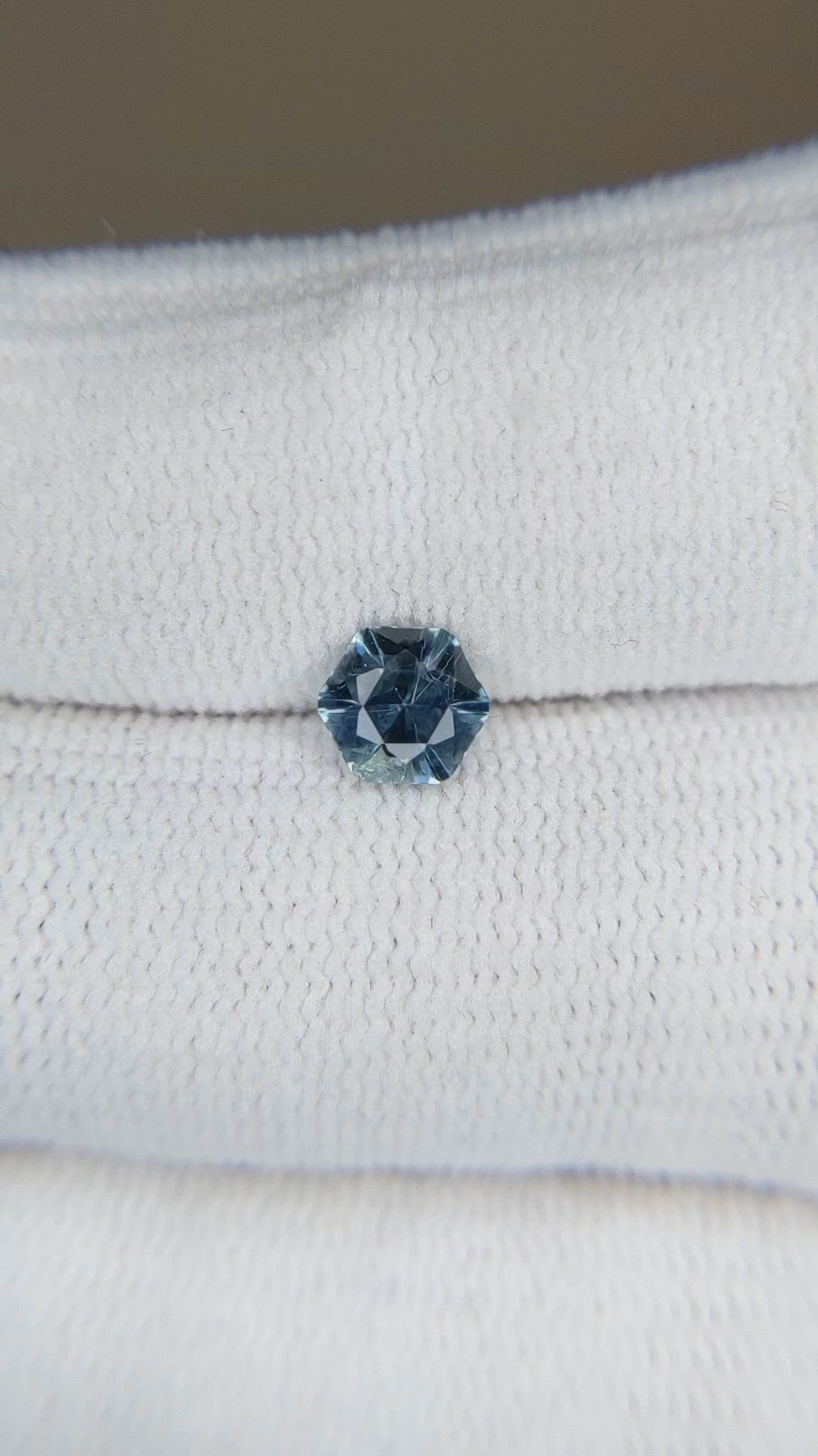 0.85 Ct. Bluish Green Sapphire from Montana Size Video