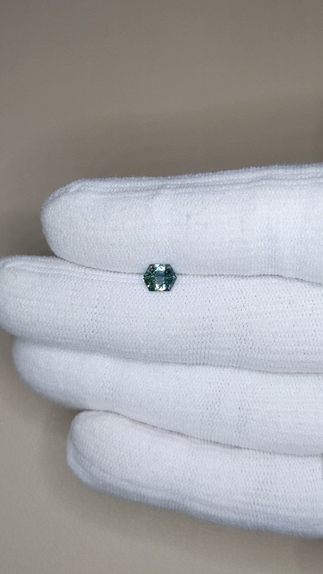 0.82 Ct. Bluish Green Sapphire from Montana Size Video