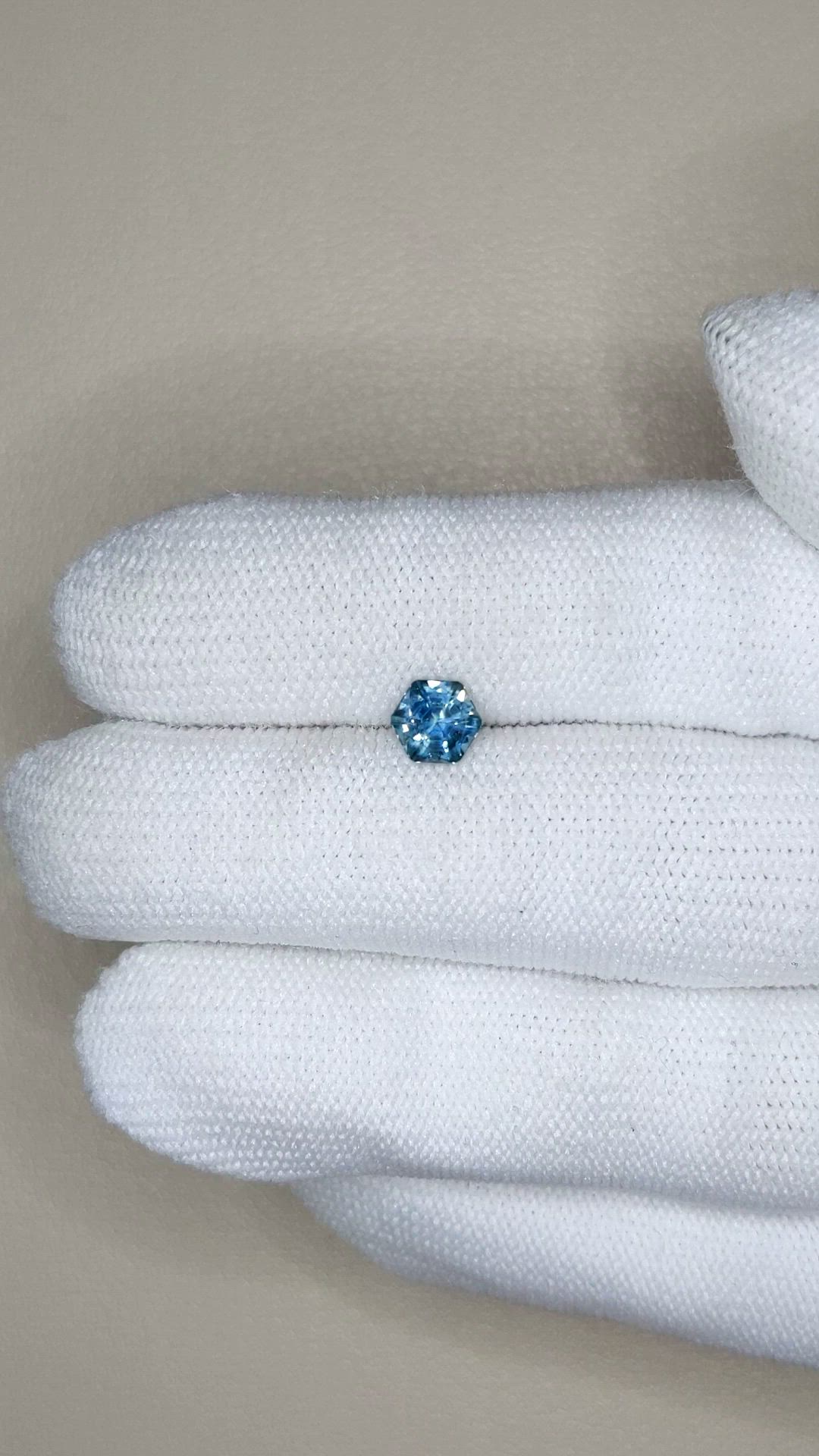 0.78 Ct. Greenish Blue Sapphire from Montana Size Video