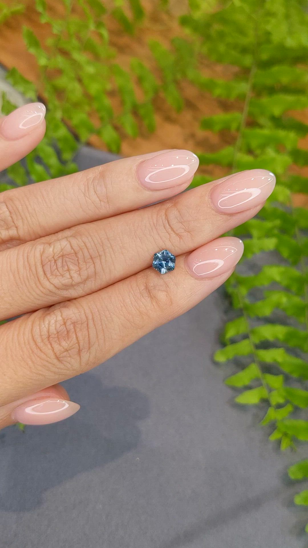 0.78 Ct. Greenish Blue Sapphire from Montana Size Video