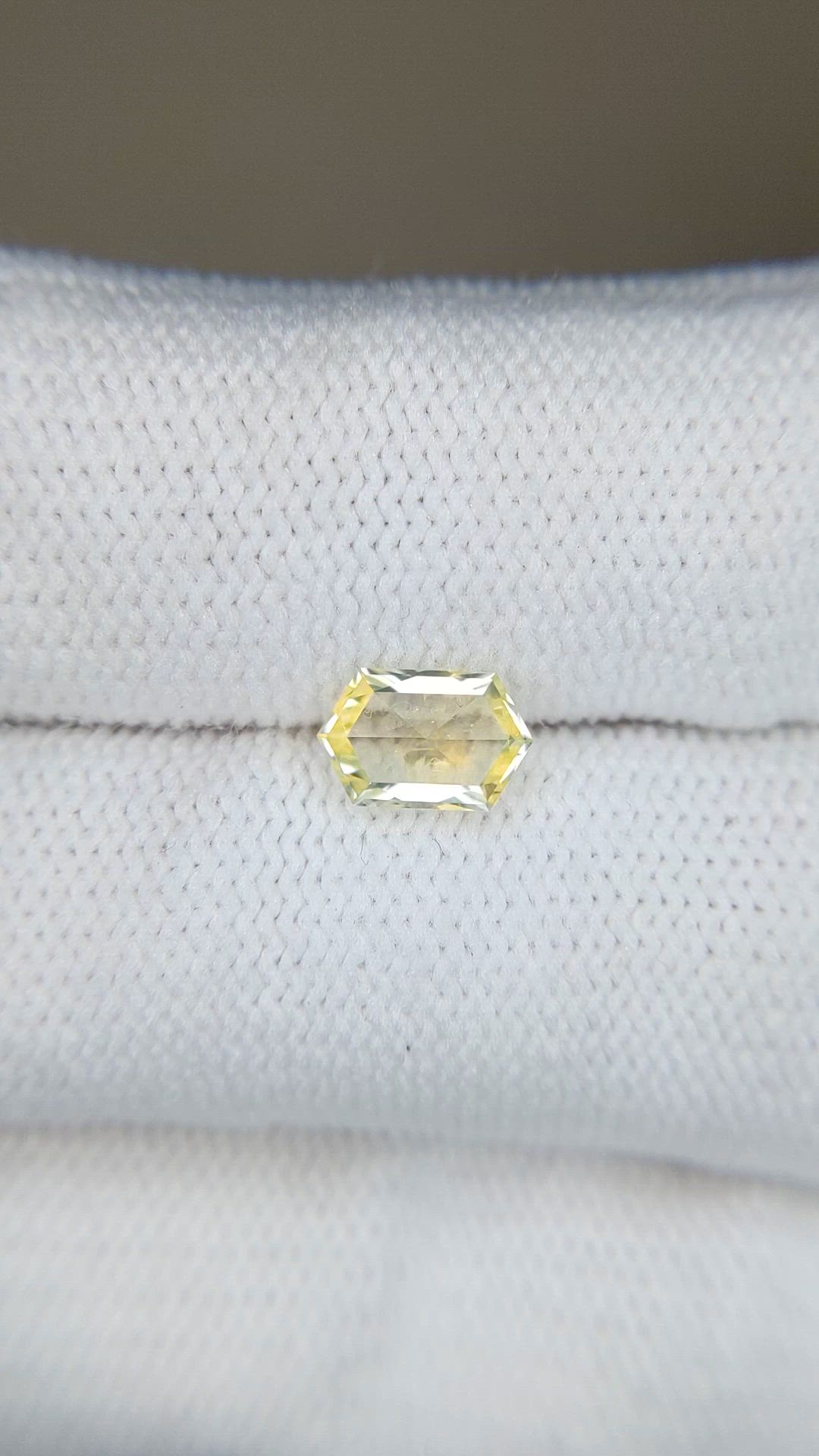 0.86 Ct. Yellow Sapphire from Montana Size Video