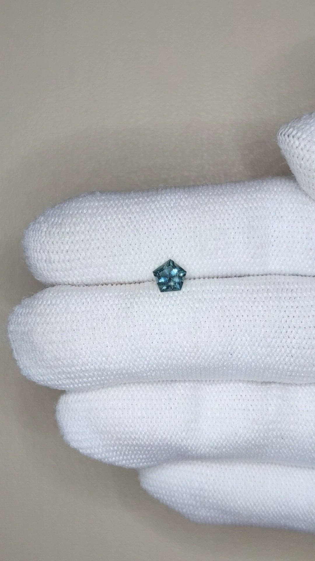 0.55 Ct. Bluish Green Sapphire from Montana Size Video
