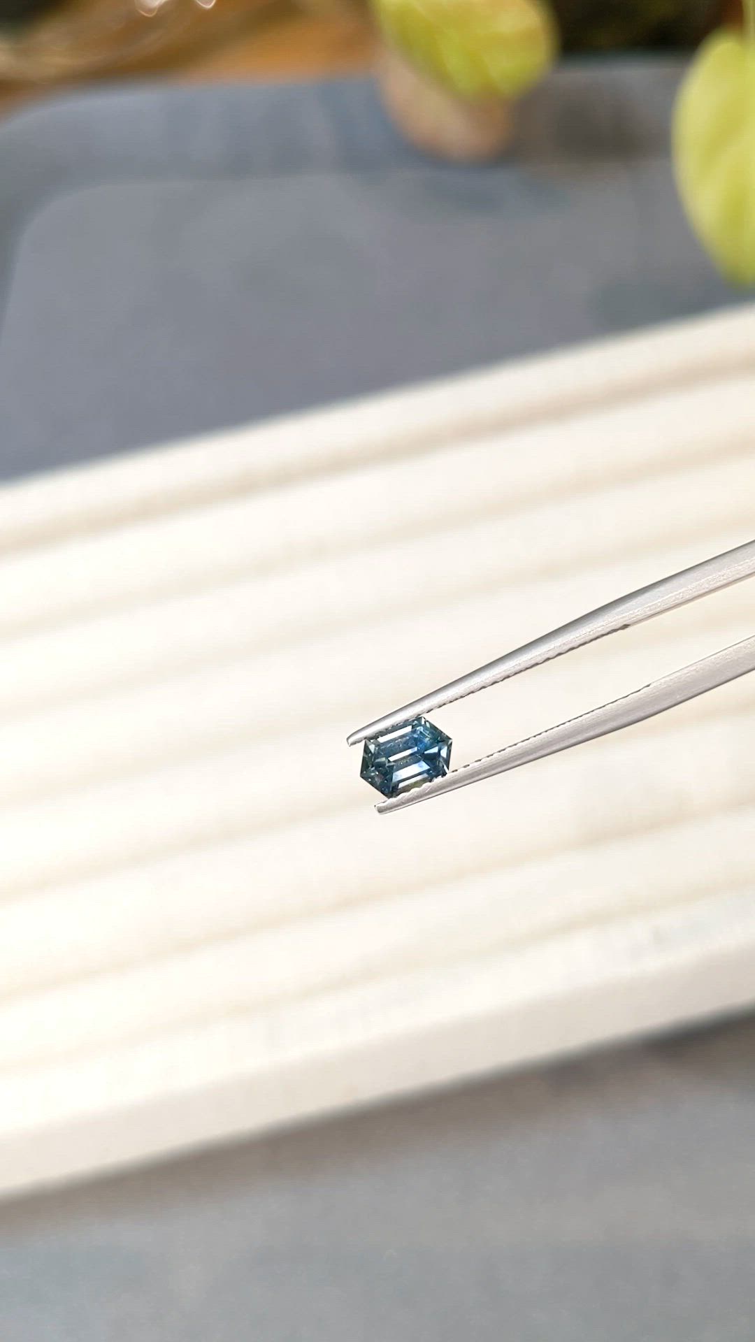 0.78 Ct. Bluish Green Sapphire from Montana Size Video