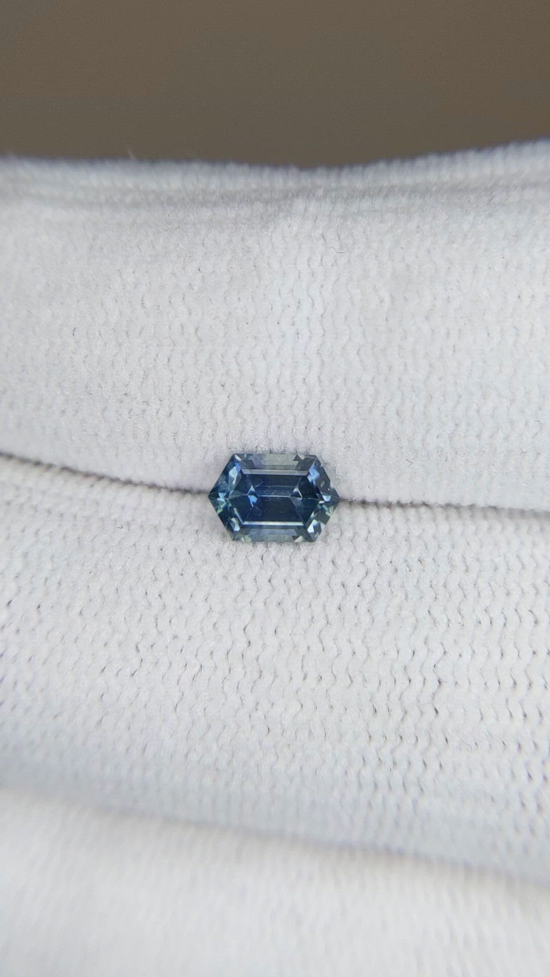 0.78 Ct. Bluish Green Sapphire from Montana Size Video