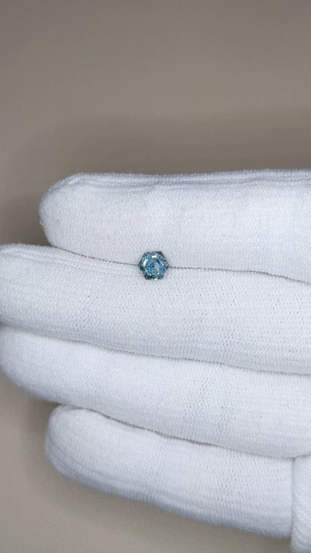 0.79 Ct. Bluish Green Sapphire from Mozambique Size Video