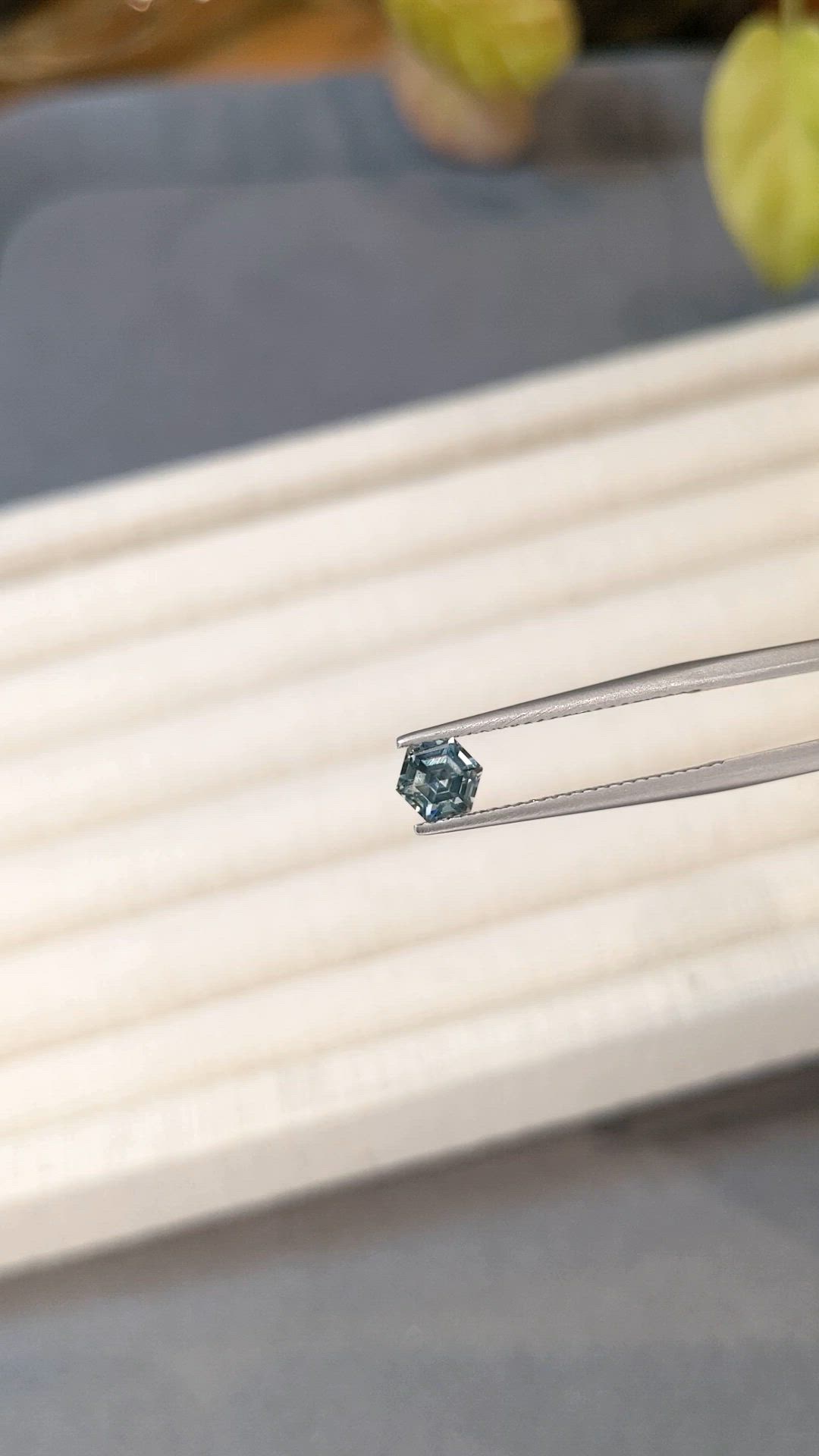 0.76 Ct. Greenish Blue Sapphire from Montana Size Video