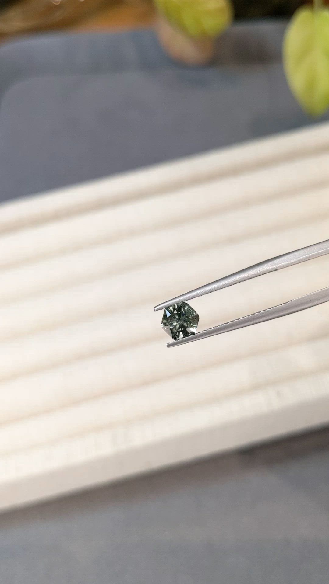 0.88 Ct. Bluish Green Sapphire from Montana Size Video