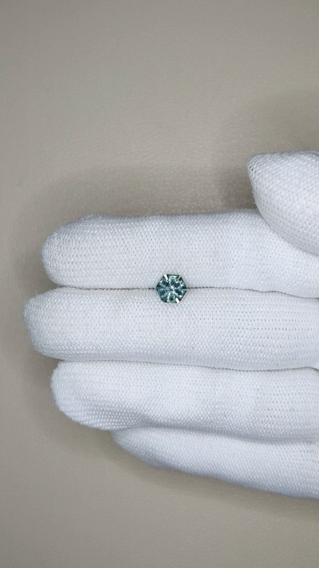 0.88 Ct. Bluish Green Sapphire from Montana Size Video