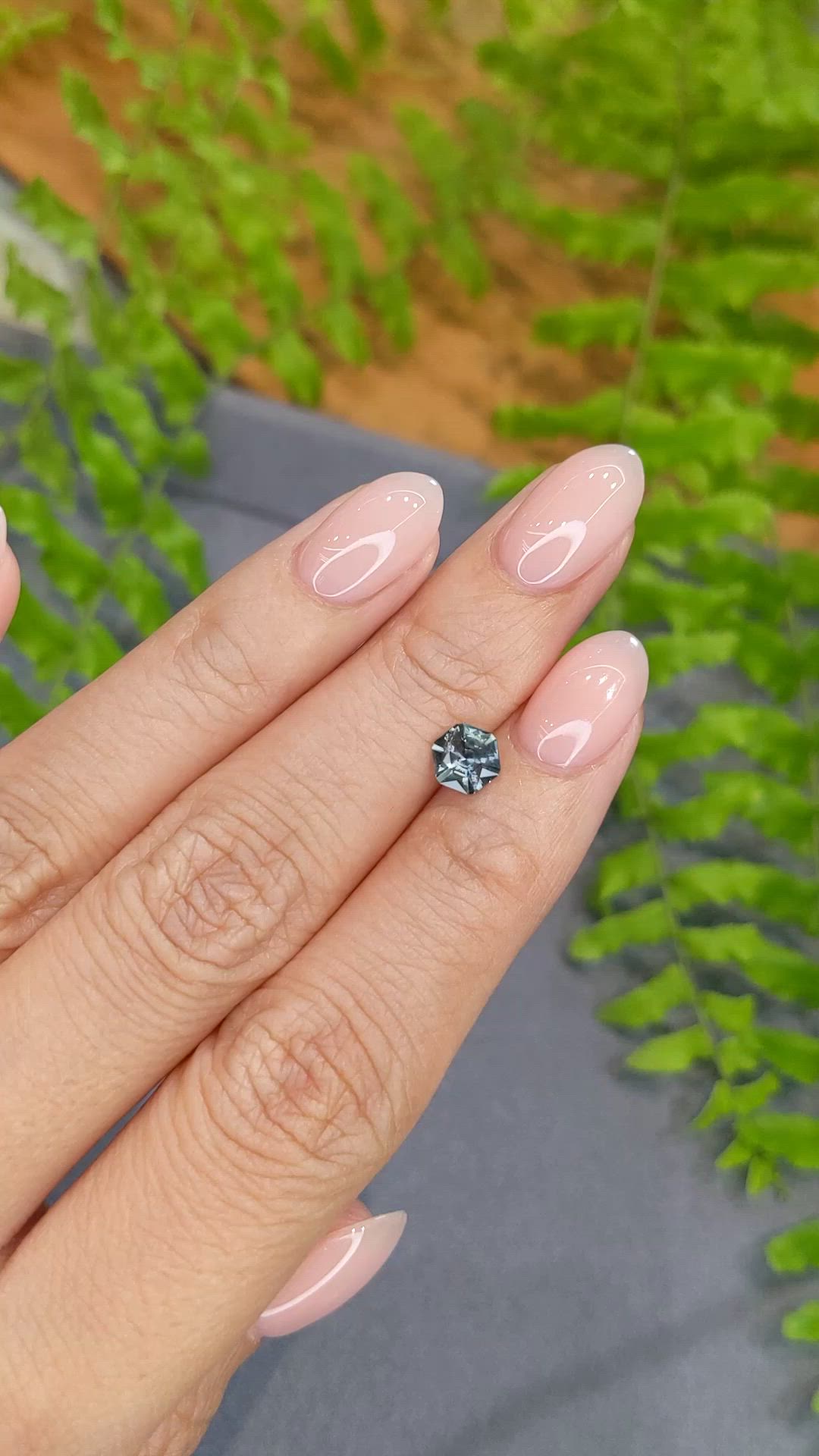 0.88 Ct. Bluish Green Sapphire from Montana Size Video