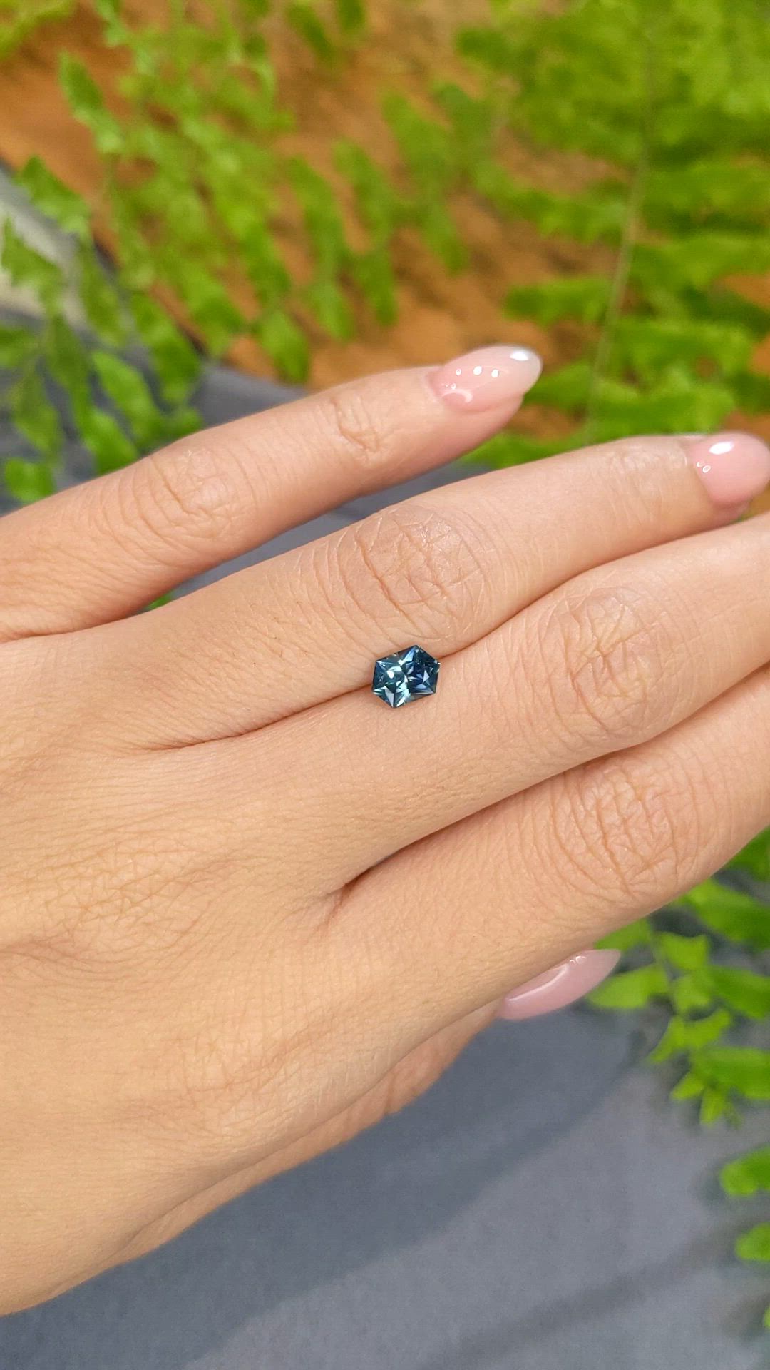 0.84 Ct. Bluish Green Sapphire from Montana Size Video