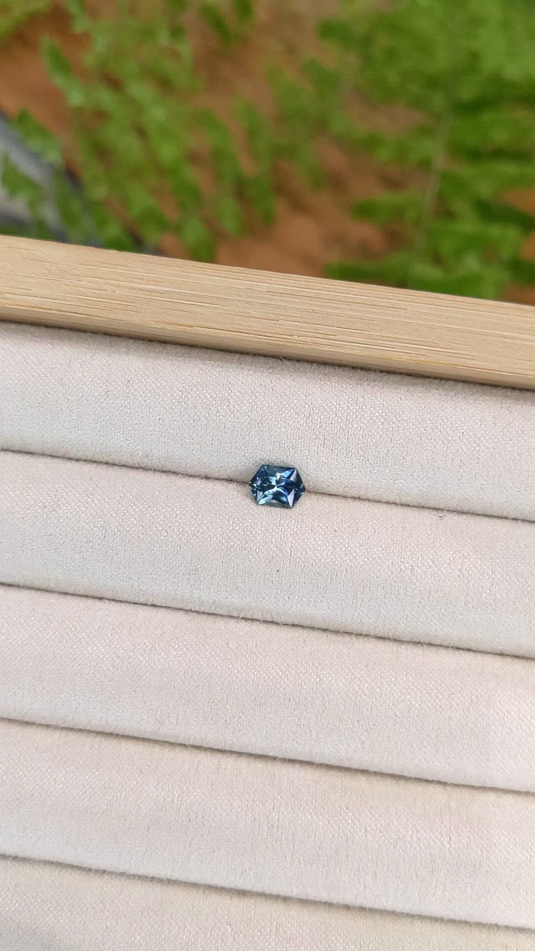 0.84 Ct. Bluish Green Sapphire from Montana Size Video