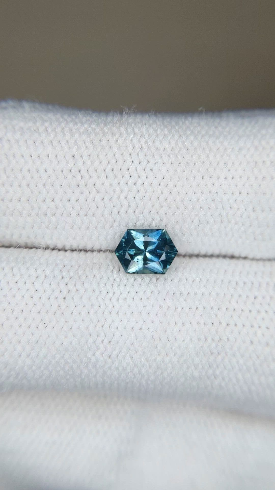 0.84 Ct. Bluish Green Sapphire from Montana Size Video