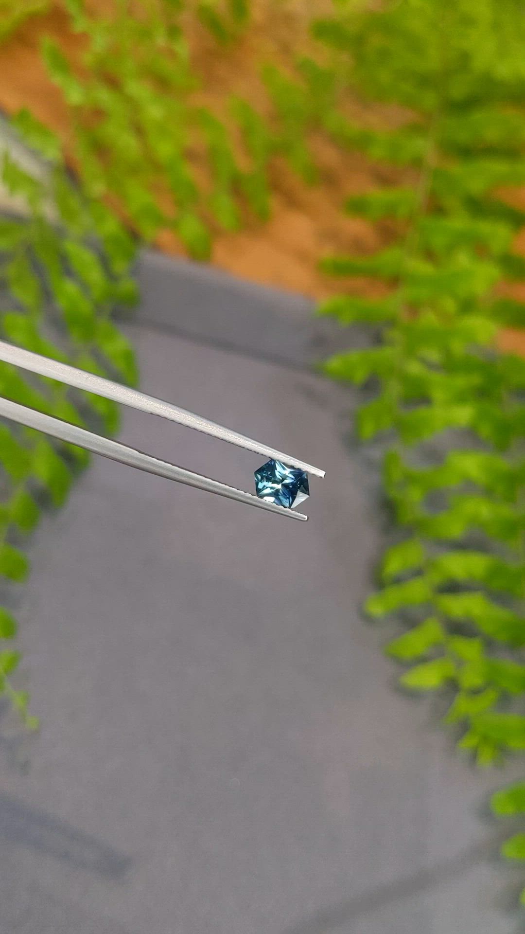 0.84 Ct. Bluish Green Sapphire from Montana Size Video