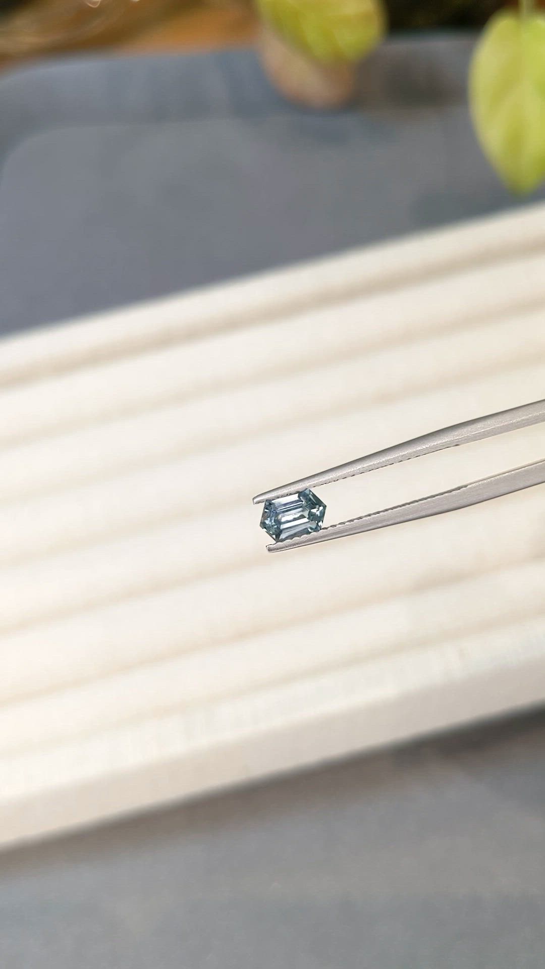 0.82 Ct. Blue Sapphire from Montana Size Video