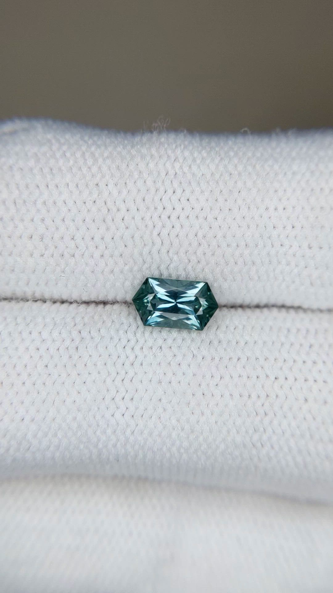 0.81 Ct. Bluish Green Sapphire from Montana Size Video