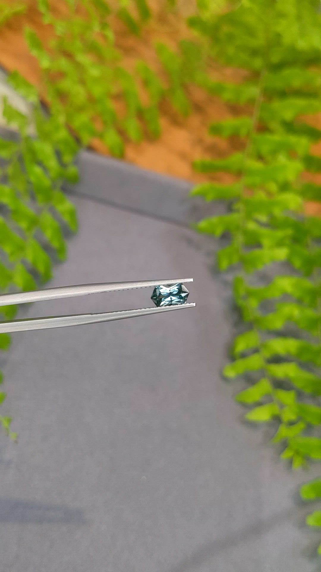 0.81 Ct. Bluish Green Sapphire from Montana Size Video