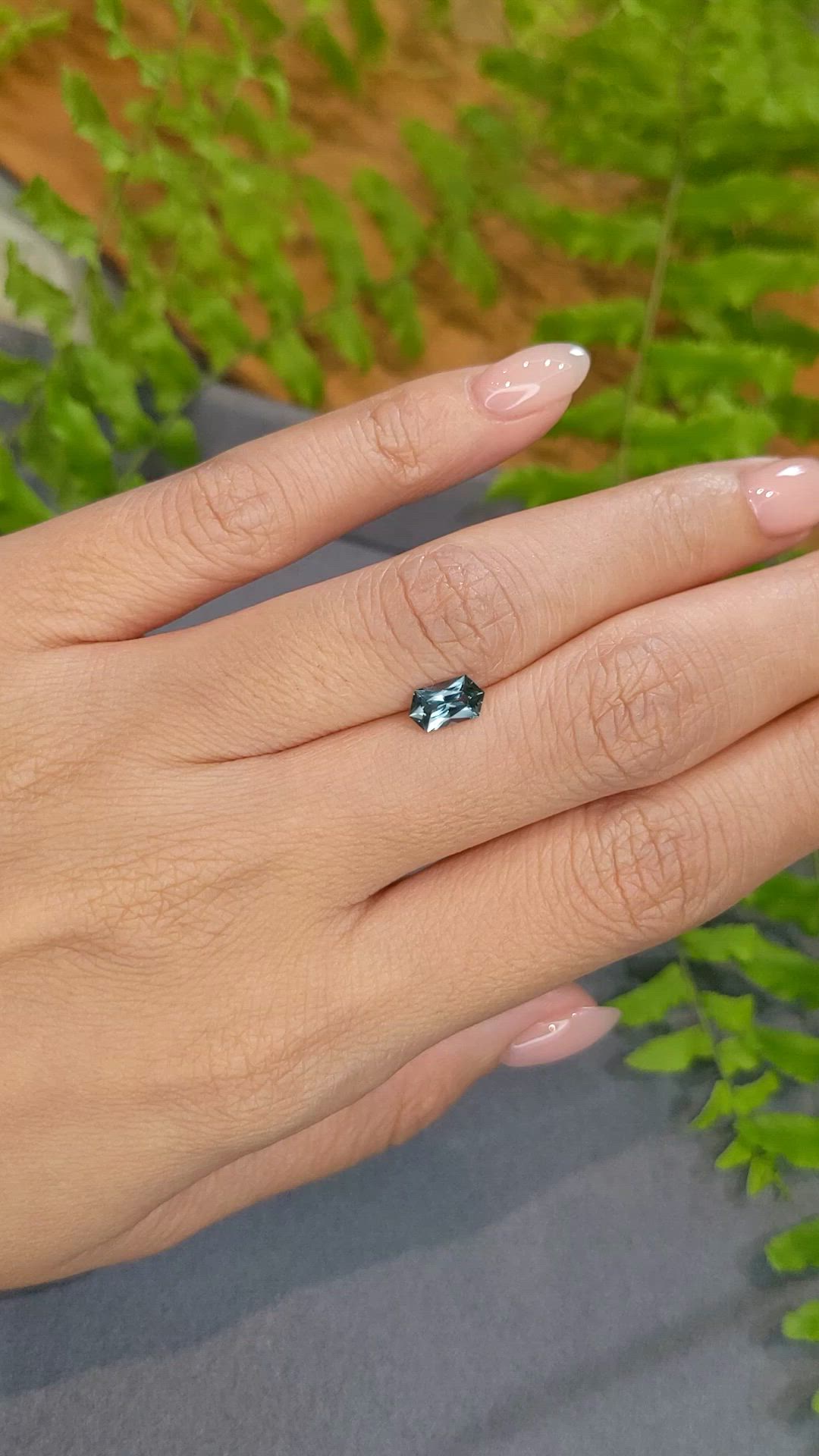 0.81 Ct. Bluish Green Sapphire from Montana Size Video