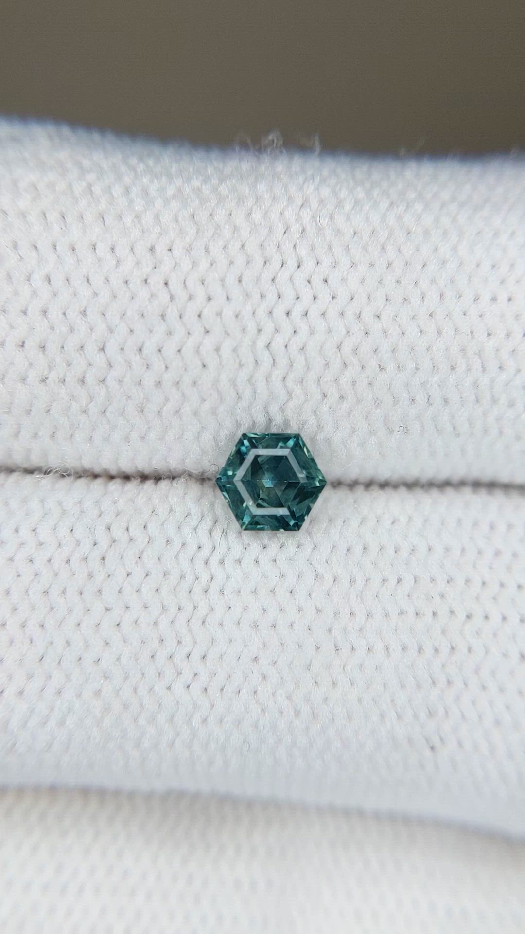 0.60 Ct. Bluish Green Sapphire from Montana Size Video
