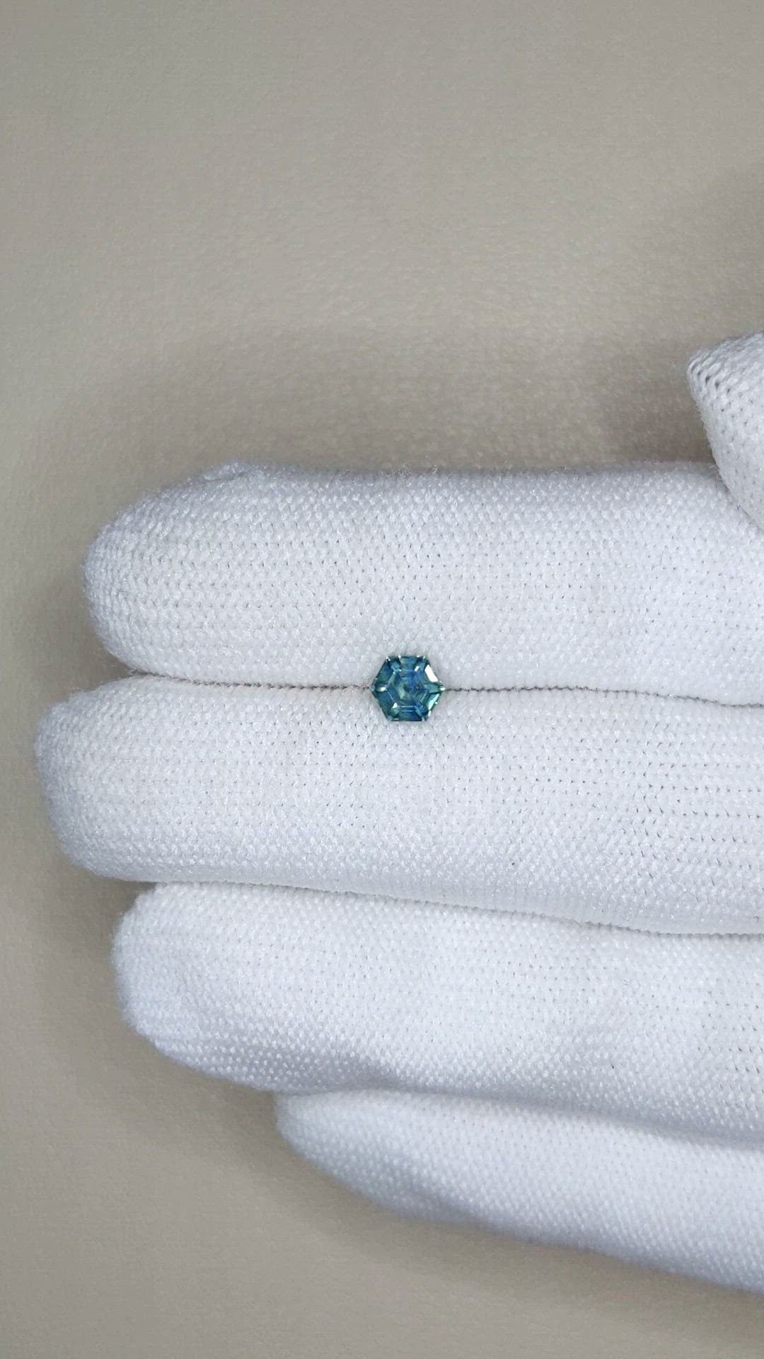0.60 Ct. Bluish Green Sapphire from Montana Size Video